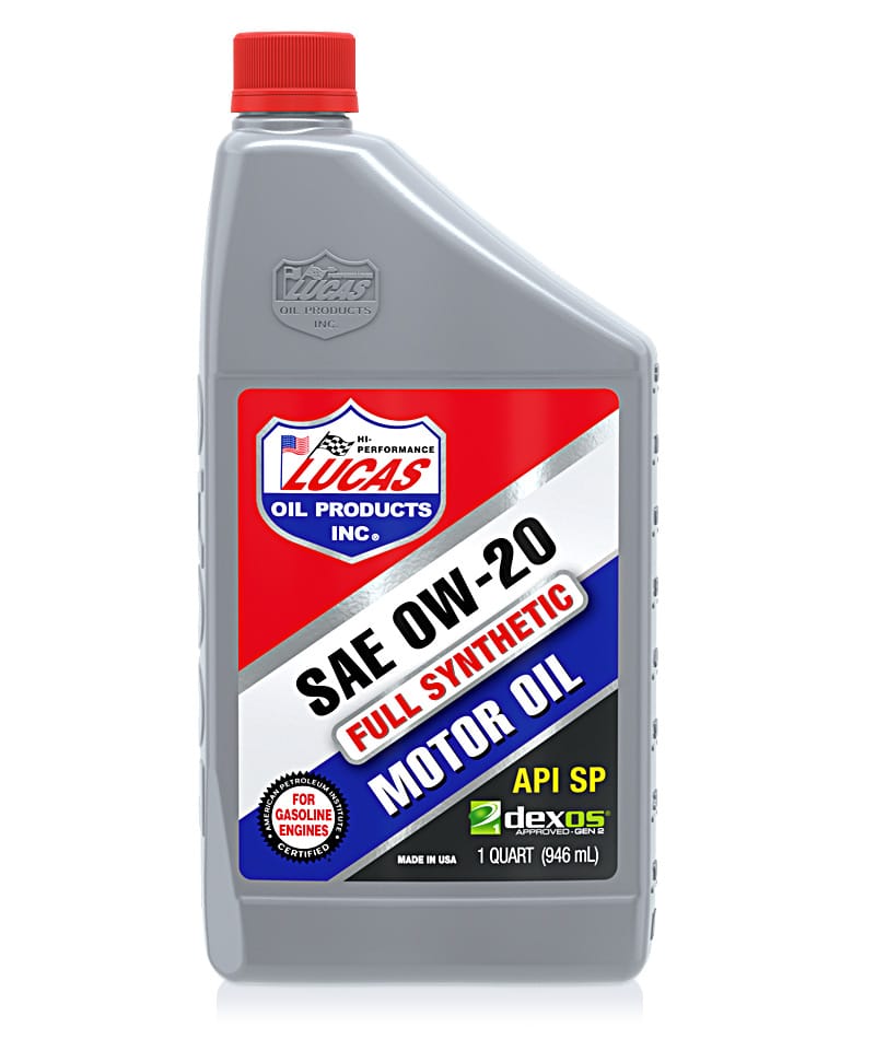 Lucas Full Synthetic SAE 0W-20 Motor Oil Quart Bottle