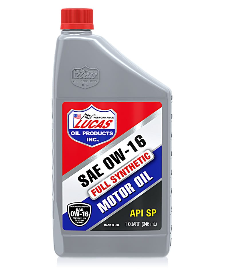 Lucas Full Synthetic SAE 0W-16 Motor Oil Quart Bottle