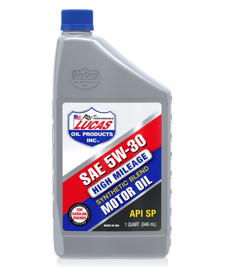 Lucas High Mileage Synthetic Blend SAE 5W-30 Motor Oil Quart