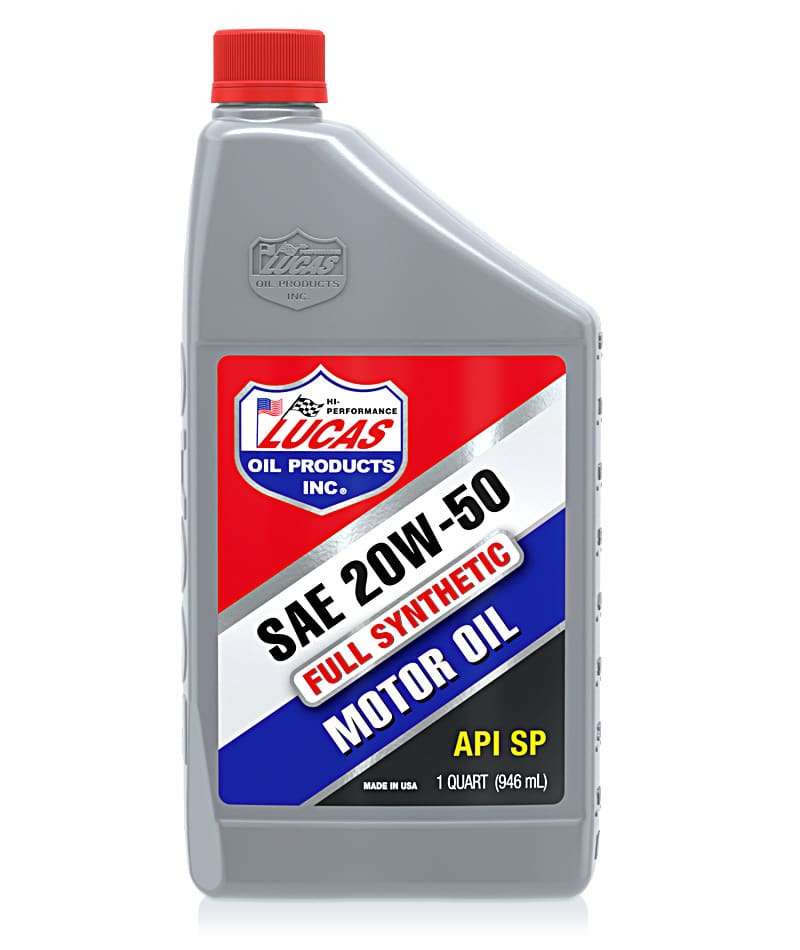 Lucas Synthetic SAE 20W-50 Motor Oil Quart Bottle