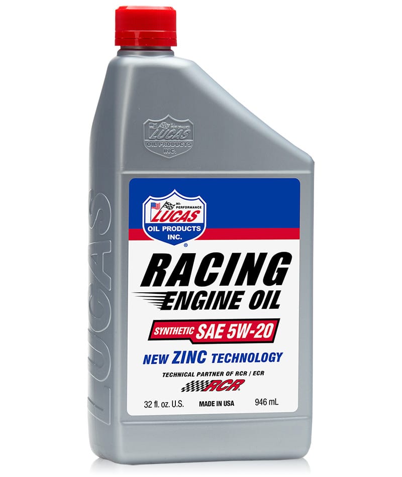 Lucas Synthetic SAE 5W-20 Racing Motor Oil Quart Bottle