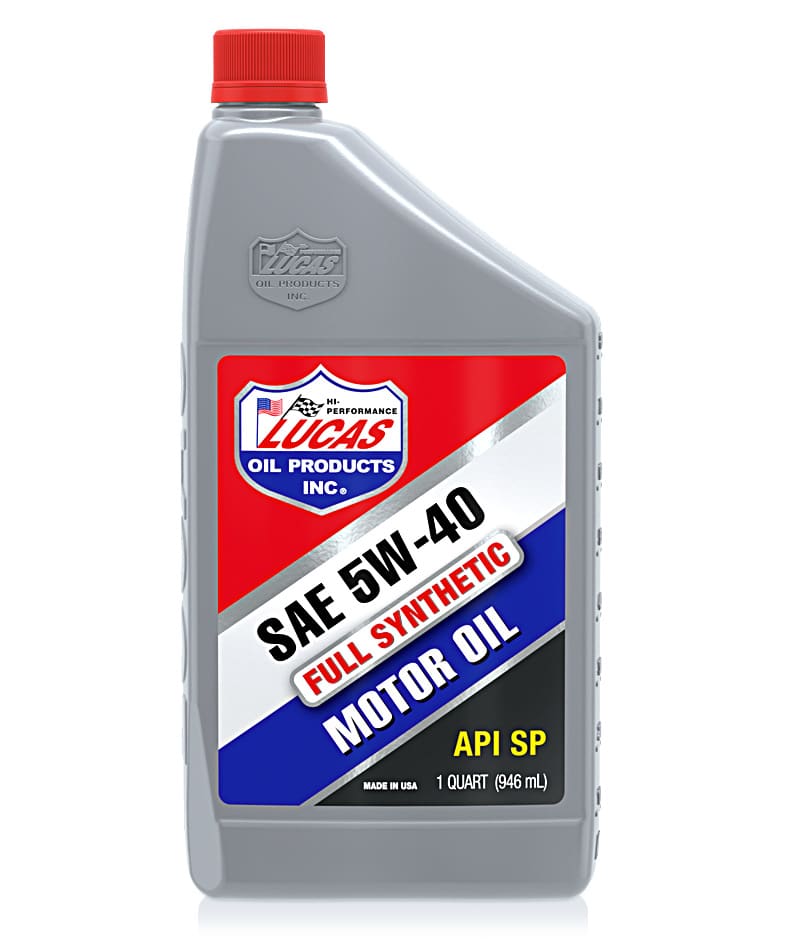 Lucas Synthetic SAE 5W-40 Motor Oil Quart Bottle