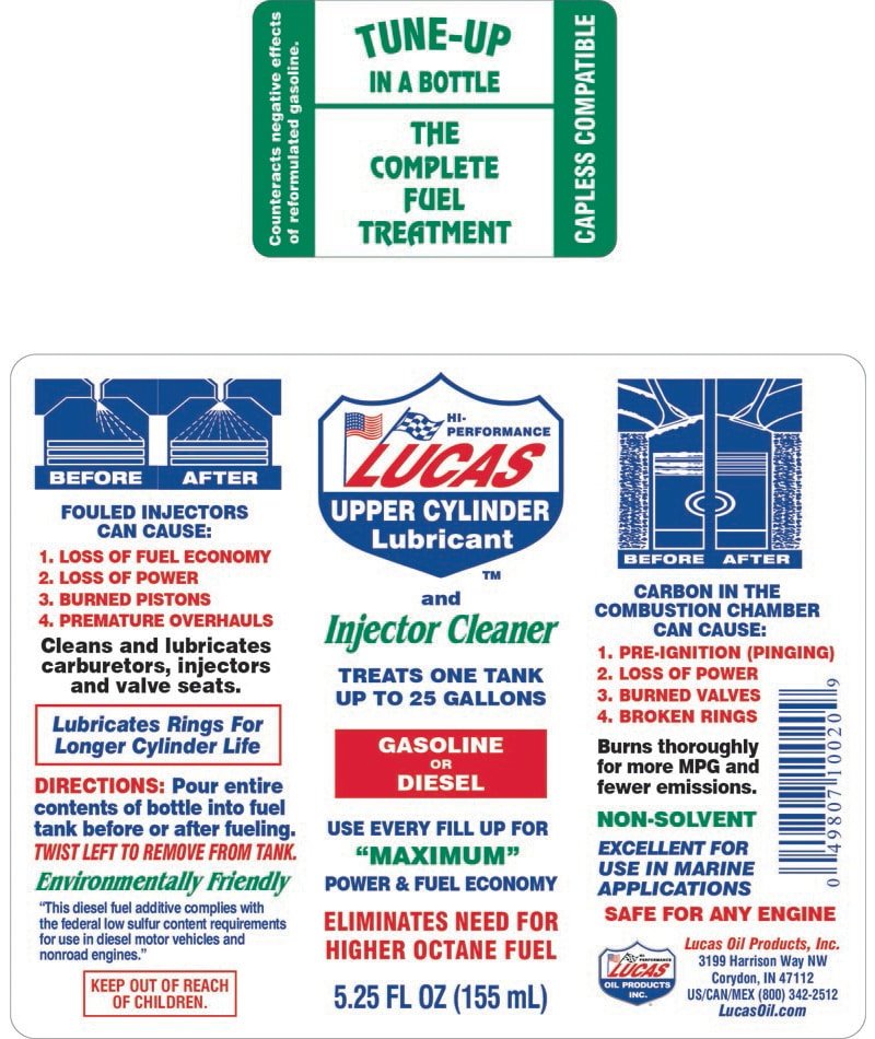 Lucas Motorcycle Oil 10020 Fuel Treatment & Injector Cleaner - 5.25 oz.  Bottle - Cycle Solutions Inc.
