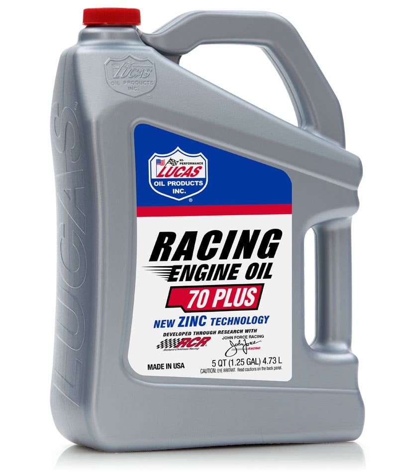 Lucas 70 Plus Racing Engine Oil 5 Quart Bottle