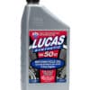 Lucas Synthetic SAE 50 WT V-Twin Motorcycle Oil Quart Bottle