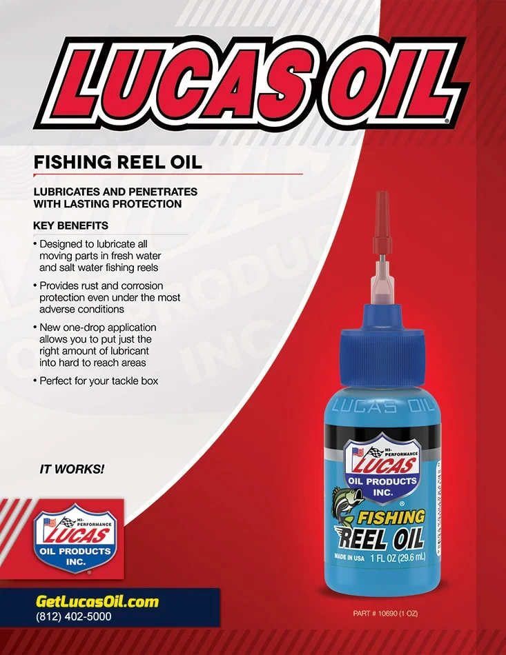 LUCAS OIL PRODUCTS Fishing Reel Oil - 1 oz - 20/case - at MD